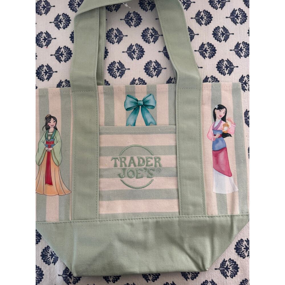Disney Mulan Double Sided Striped Custom Made Trader Joes Mini Tote